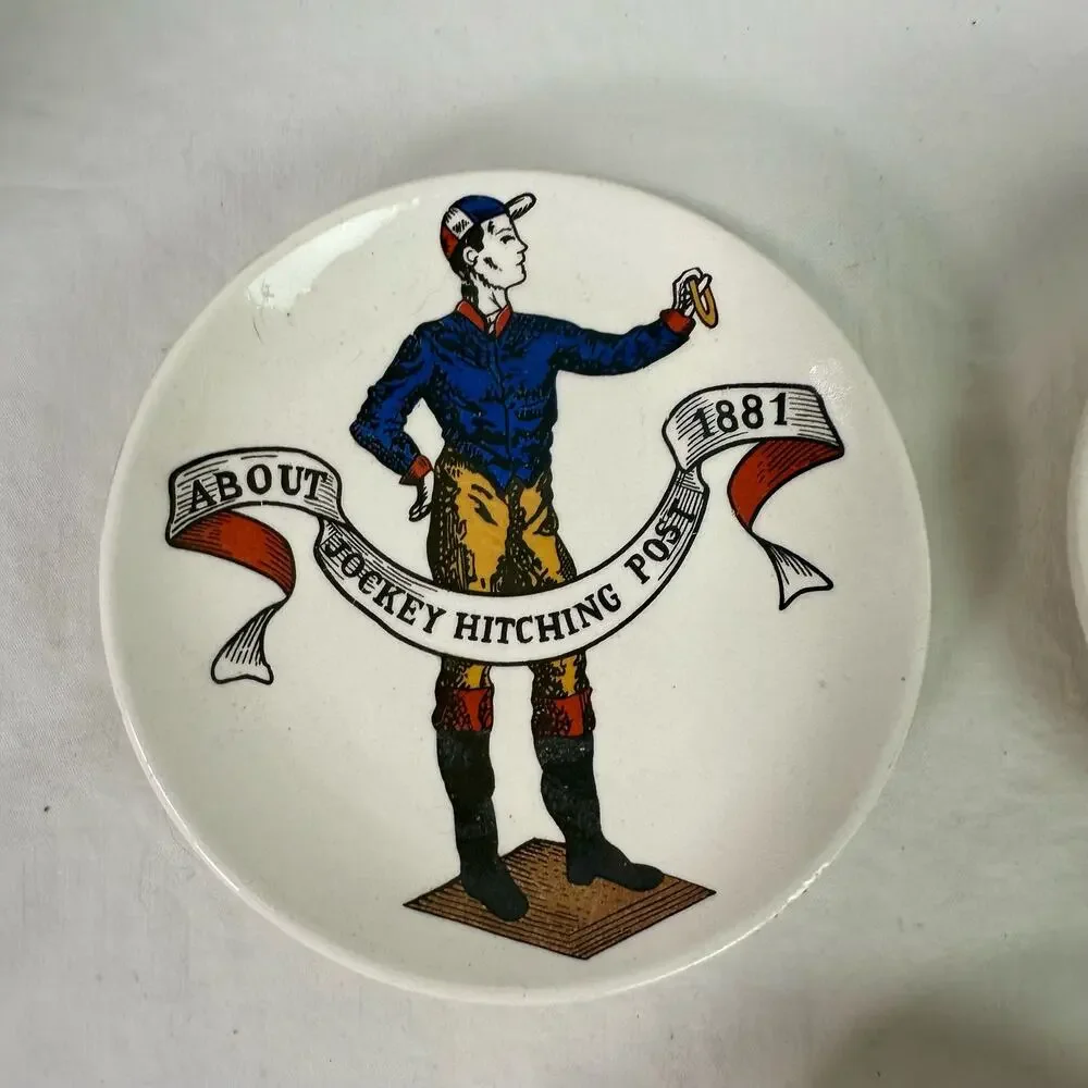 Lipper & Mann VTG Set 5 American Inventions 19th Century Trinket Plates Coasters